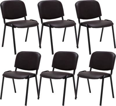 CLP Ken Set van 6 Bezoekersstoel wit