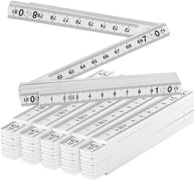 Ynkkvre - Rolmaat - mini duimstok set van 6 - 1 meter - kunststof - metrische schaal - compact en lichtgewicht - voor hobby, werkplaats en huishouden