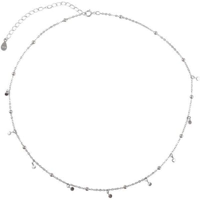 Echt 925 Sterling Zilver Geometrische Ronde Choker Ketting Voor Mode Vrouwen Minimalistische Fijne Sieraden Leuke Accessoires Cadeau 40cm white