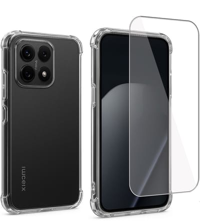 ChiGuard Hoesje & Screenprotector geschikt voor Xiaomi 15T Hoesje Screenprotector - Gehard Glas Cover + Shock Proof Case - Transparant