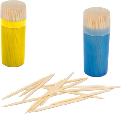 Tandenstokers / Cocktailprikkers / Sateprikkers - Set van 2 doosjes - 200 Stuks - Toothpicks - BPK