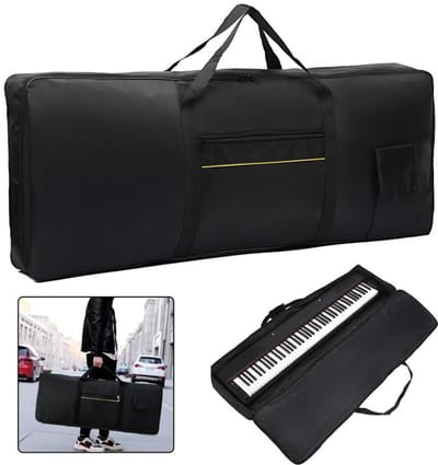Keyboardtas - Toetsenbord Gig Bag - 61 Toetsen Instrument Keyboard Bag - 420D Oxford - Universele Keyboard Tas - Toetsenbord tassen Case - Perfect voor Het Vervoer Van Toetsenborden, Muziekaccessoires en Meer - Zwart