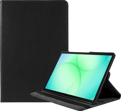 Cazy tablet Hoes geschikt voor Samsung Galaxy Tab A11 - 360° Draaibare Tablet Hoes - Zwart