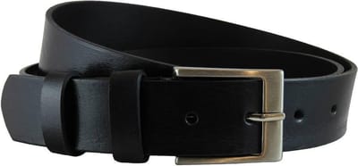 Houtkamp Zwarte Leren Jeans Riem voor Dames en Heren - Unisex Ceintuur - 38 mm breed - Broekriem Leer - Zwart - Riemmaat 95
