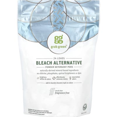 Bleekmiddel Alternatief Poederwasmiddel Pods, Geurvrij, 24 Wasbeurten, 360G(12,6 oz) white