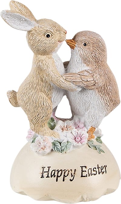 Clayre & Eef Beeld Dieren 13 cm Beige Bruin Polyresin