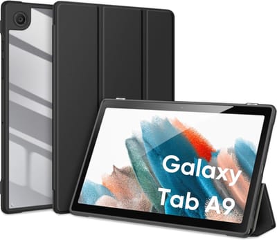 Dux Ducis - Tablet hoes geschikt voor Samsung Galaxy Tab A9 (2023) - Toby Series - Auto Sleep/Wake functie - Tri-Fold Book Case - 8.7 inch - Zwart