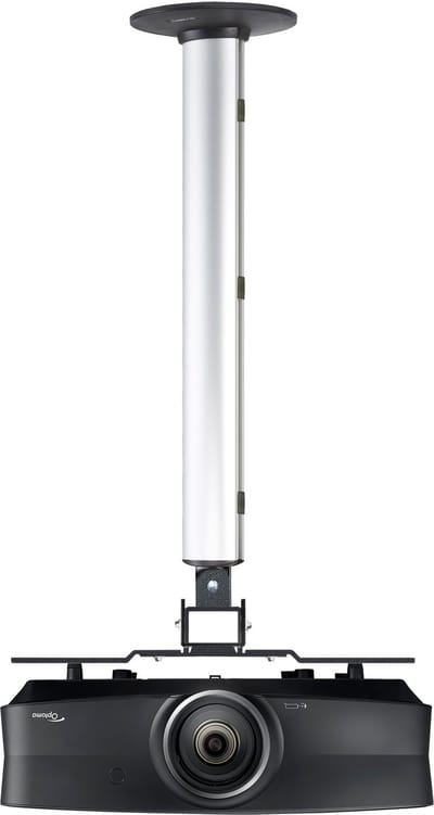 VCM Beamer Deckenhalterung | bis 50 kg | höhenverstellbar 70-125 cm | ausziehbare Projektor Halterung | Universal Deckenhalterung | CPM