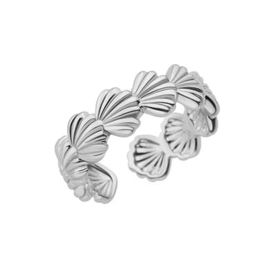 Ring - Schelp Zilverkleurig | Verstelbaar | Stainless Steel | Fashion Favorite