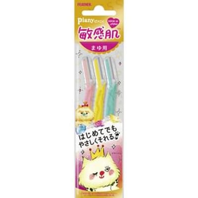FEATHER - Piany Sensitive Skin Eyebrow Razor 3 pcs