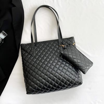 Grote Diamanttas voor Dames Nieuwe Eenvoudige Casual Tote Bag Casual Koreaanse Stijl Eén-schouder Handtas Trendy