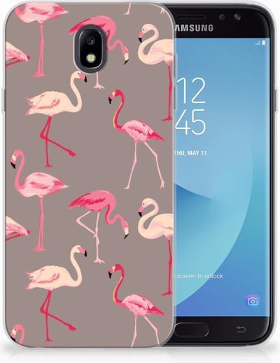 Samsung Galaxy J7 2017 | J7 Pro TPU Hoesje Flamingo