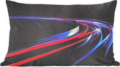 Sierkussens - Kussentjes Woonkamer - 60x40 cm - Lichtbanen - Golvend - Rood