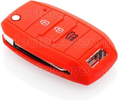 Autosleutel Hoesje geschikt voor Hyundai - SleutelCover - Silicone Autosleutel Cover - Sleutelhoesje Rood