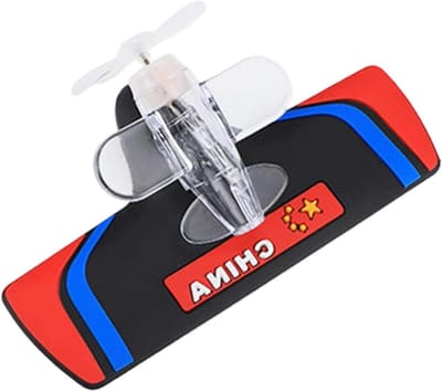 Auto Decoratie - Vliegtuig Windlamp - Voertuig Verfraaien - Wind Energie Aangedreven - 20 cm Pakket - Uniek