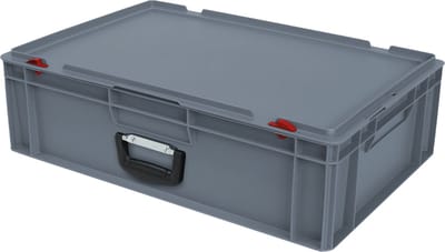 Alpac Kunststof Opbergkoffer - Hobbykoffer - Viskoffer - 600 x 400 x 183 mm - 30L - Grijs