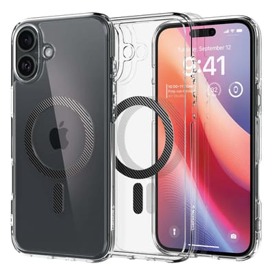 Spigen Ultra Hybrid MagFit - Hoesje Geschikt voor Apple iPhone 16 - Compatibel met MagSafe - Back Cover Carbon Fiber