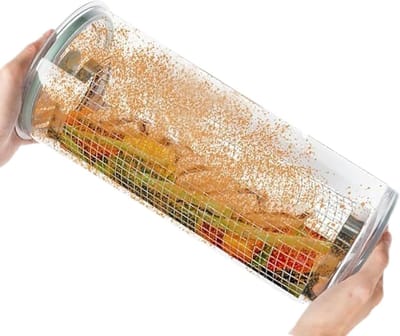 Paneer Kom - Beslag Dispenser - Gelijkmatig Coaten - 360° Rol Mechanisme - 18 x 35 cm - Transparant