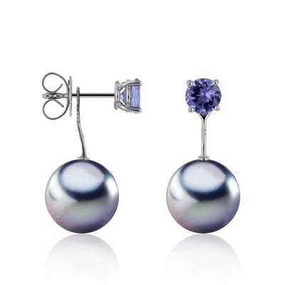 Luna-Pearls - 313.0600 - Oorbellen - 585/-Wit goud met Zoetwater gekweekte parel