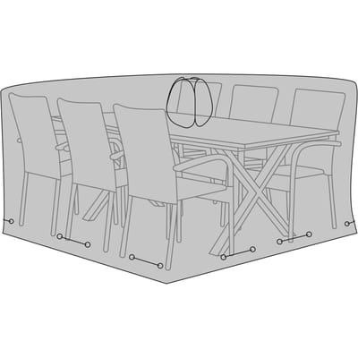 house nordic tuinmeubelhoes - tafel met 6 stoelen - 155 x 235 x 95 cm