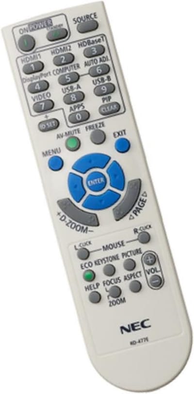 Nec en Dukane RMT-PJ39 / RD-477E originele Beamer Afstandsbediening