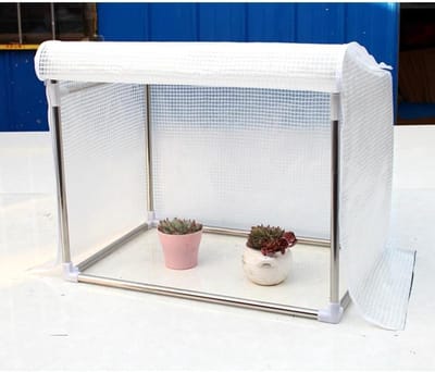 Draagbare Broeikas - Kleine Kas - Planten Kweken - Regenbestendig Sneeuwbestendig - 60 x 50 x 6 cm - Wit