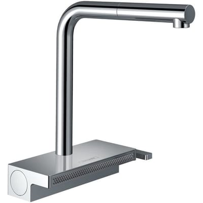 Hansgrohe M81 - Aquno Select keukenkraan met uittrekbare vuistdouche en platte douchestraal, chroom 73836000