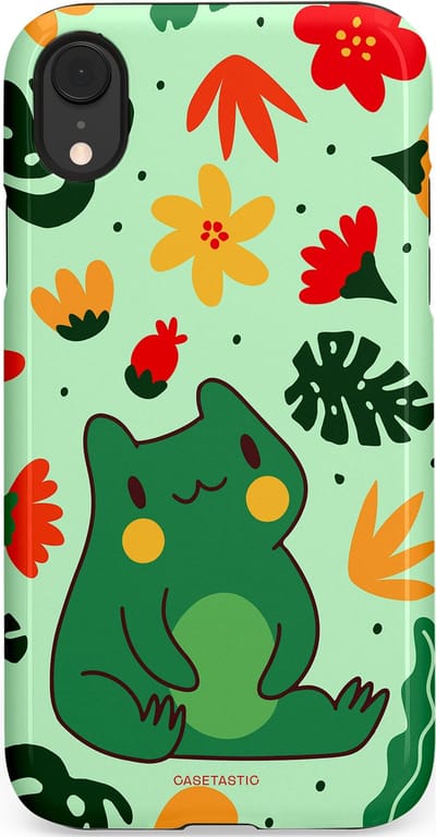 Casetastic Hoesje Geschikt voor Apple iPhone Xr - Stijlvolle Beschermende Duo-layer Case - Kwaakje