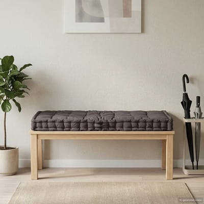 vidaXL - Palletvloerkussen - 120x80x10 - cm - katoen - antraciet