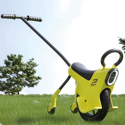 Peuter Loopfiets - Driewieler Kind - Buiten Spelen - Afneembaar Ontwerp - 12 inch - Geel