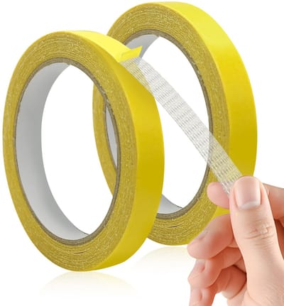 Dailygoods- Textieltape Dubbelzijdig - 2 Stuks - Extra Sterke Zoomband - Voor Broeken/Kleding - Zonder Naaien/Strijkijzer - Versterkt Vezelgaas