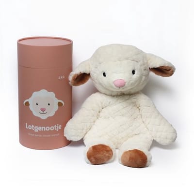 Lotgenootje Verzwaringsknuffel Schaap - 45cm/2kg - Verzwaarde Knuffel - Weighted Stuffed Animal - Voor kinderen & volwassenen - Sensorisch Speelgoed - Zware Knuffel Anxiety - Plushie