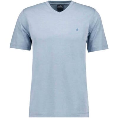 Ragman T-Shirt Softknit Uni Easy Care V-Neck Mint Blue / male
