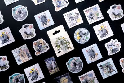Vintage Foto’s Stickers 45 stickers – Bullet Journal, Planner & Scrapbook Stickers – Sinterklaas, Kerstcadeau & Schoencadeau – Cadeaus onder 5 euro