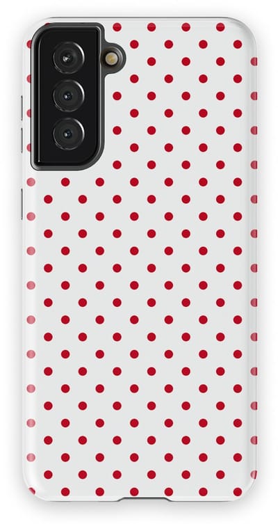 Polka Dots Hoesje Samsung Galaxy S21 Plus | Geschikt Voor Mag | Stippen Design Backcover Samsung Galaxy S21 Plus Cherry Dots