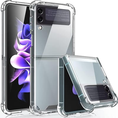 Schokbestendig Hoesje Geschikt voor: Samsung Galaxy Z Flip 3 Hoesje Siliconen - Shockproof Case - Transparant