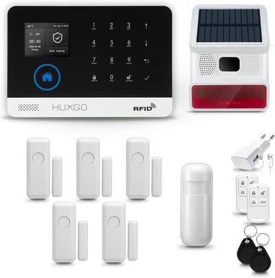Draadloos Alarmsysteem - Slimme Beveiliging - Huis Appartement Camper - Solar Sirene WiFi GSM - Set 10 Sensoren