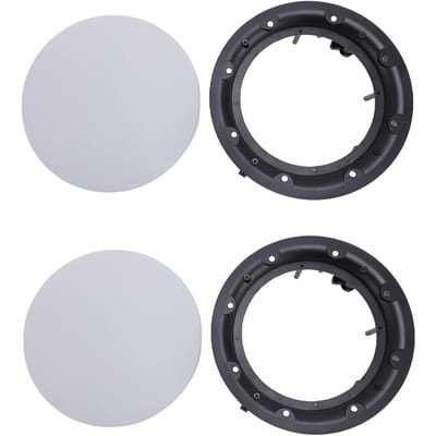 2 STKS Plafondspeaker Grille Covers Magnetisch Rond Commerciële Plafondspeaker Grille Covers Speaker Decoratieve Ring DIY white