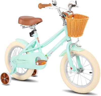 STITCH Fantasy Meisjesfiets 16 inch – Groen Kinderfiets met Zijwieltjes & Mandje – 3-5 jaar