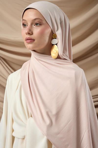 SILK HOME Licht Poederroze Premium Jersey Sjaal- Hoofddoek - Hoofddeksel - Hijab
