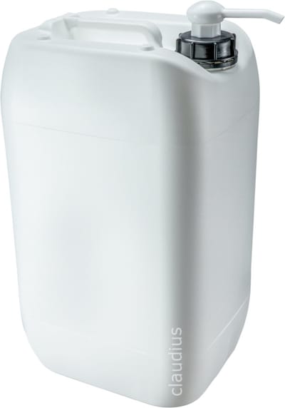 Jerrycan 25 Liter | met dispenserpomp | geschikt voor water | UN gekeurd | benzine | handig stapelbaar | food grade | inclusief dop | totaal te legen