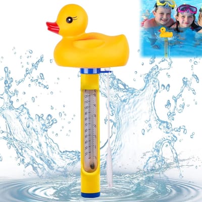 Zwemband Thermometer - Watermeter Drijvend - Zwembad Temperatuur - Duidelijk Afleesbaar - 23 Centimeter - Eendje