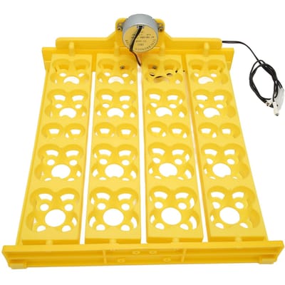 Eierdraaiplateau Multifunctionele Automatische Eierdraaier Incubatorplateau voor 16 Eendeneieren 16 Eieren 72 yellow