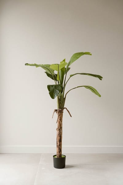 Indore Silva Kunstplant Banaan 120 cm – Tropische Bananenplant – Grote Bladeren – Onderhoudsvrij