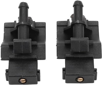 Ruitensproeier Nozzles - Sproeierkoppen Set - Heldere Zichtbaarheid - Duurzaam Materiaal - 2 Stuks - Zwart