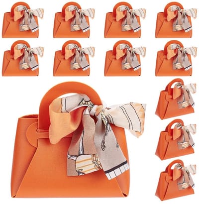 VT Goods - Geschenkdozen - Herbruikbare gift wrap - Kleine handtas - Donker oranje - Baby shower - Verjaardag - Valentijnsdag