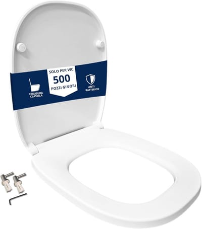 Toiletbril Duroplast - WC bril Warmtehardend - Badkamer Vernieuwen - Montage van bovenaf - 36.5 x 42.5 cm - Wit