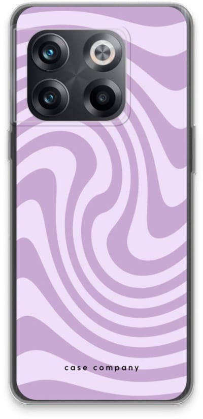 Case Company® - Hoesje geschikt voor OnePlus 10T hoesje - Swirl Paars - Soft Cover Telefoonhoesje - Bescherming aan alle Kanten en Schermrand
