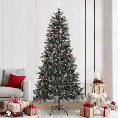 vidaXL Kunstkerstboom Groen 240 cm PVC en Plastic en Staal