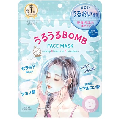 Kose - Clear Turn Uruuru Bomb Face Mask - Gezichtsmasker